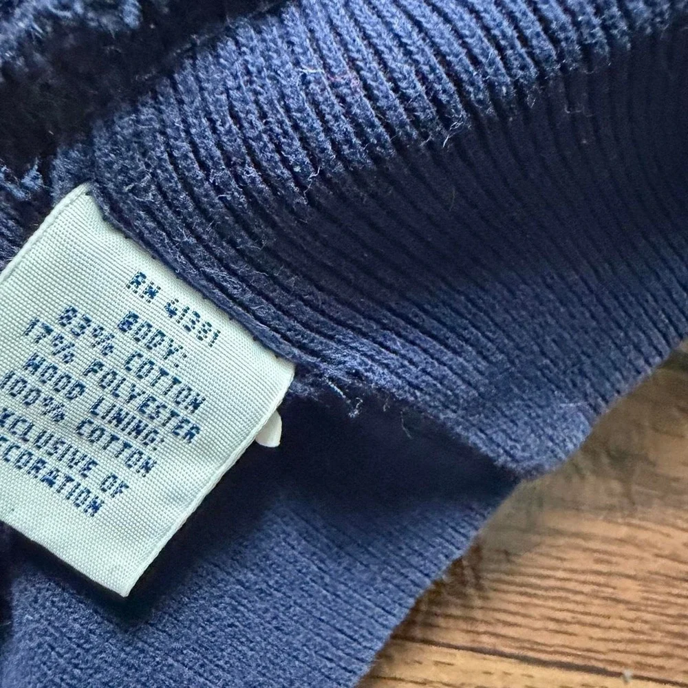 Polo Ralph Lauren Blue Y2k Fleece Phillie Quarter Zip Hoodie Small